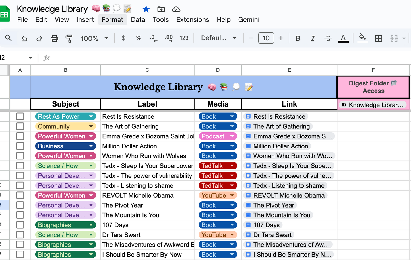 Knowledge Library (Free Template)